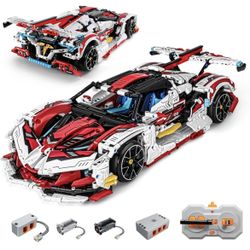 OWNONE 1 Super Car Building Kits - with Easy Drifting Wheels, Remote Control Function, Electric Gull-Wing Doors - Collectible 1:10 Scale Model Techniq