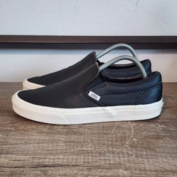 Vans Asher Perforated Leather Women's Slip-On Shoes Size 10