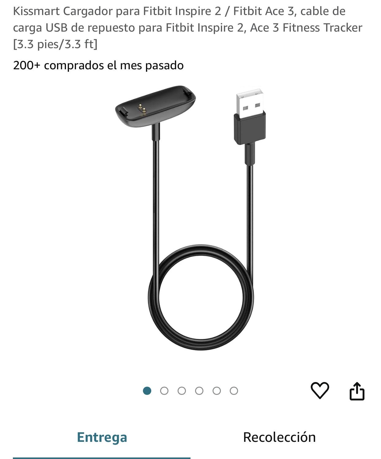 Cargador para Fitbit Inspire 2 / Fitbit Ace 3, cable de carga USB de repuesto para Fitbit Inspire 2, Ace 3 Fitness Tracker [3.3 pies/3.3 ft]