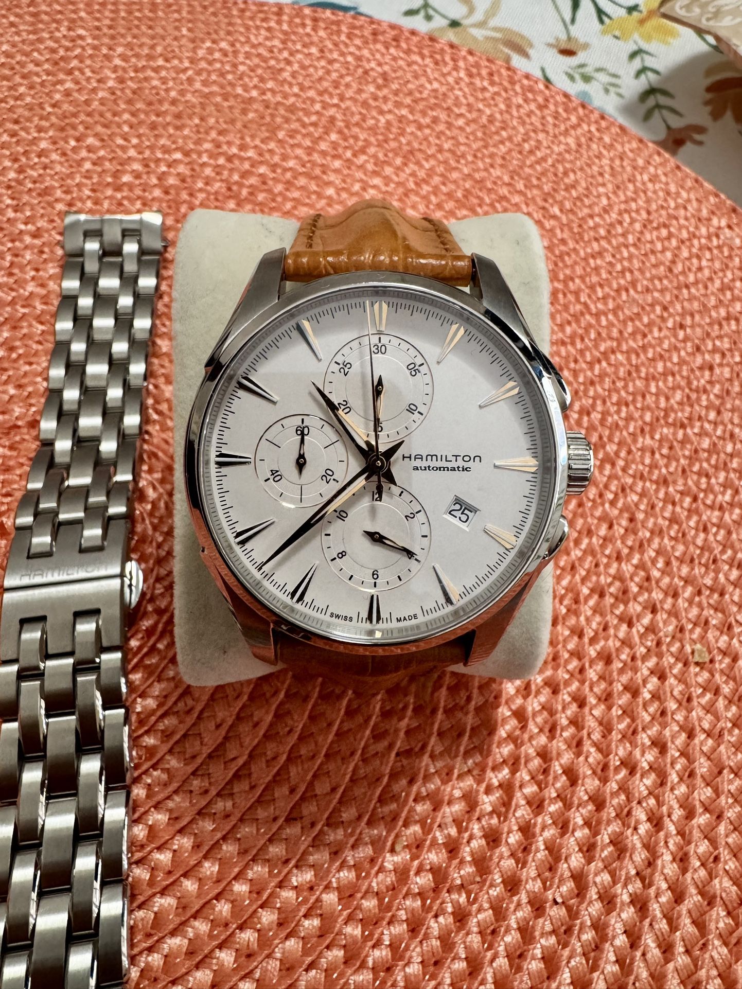 Jazzmaster Chronograph Automatic Silver Dial Men's Watch Item No. H(contact info removed)1