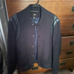 Vintage Varsity Jacket Navy Blue Bomber NFL Nba