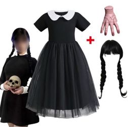NEW Short Sleeve tulle Mesh Dress Cosplay Halloween party Wednesday Breakfast At Tiffany’s Audrey witch costume
