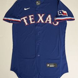 Nike Texas Rangers  Alternate Vapor Premier Elite Patch Royal-Blue Jersey NWOT