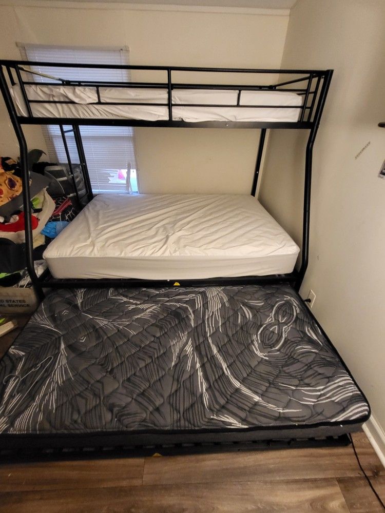 Twin Over Full Plus Trundle Bunk Bed