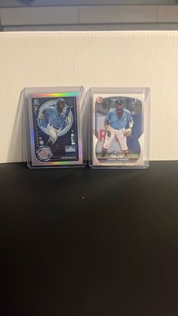 Junior Caminero Bowman Baseball Card Lot (2)
