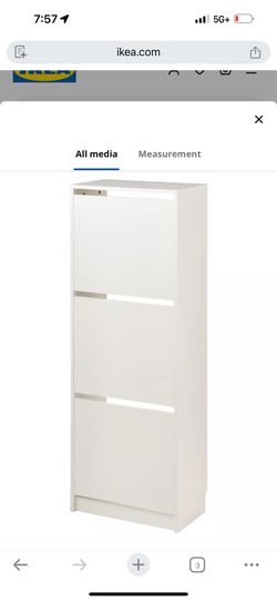 Shoe cabinet with 3 compartments