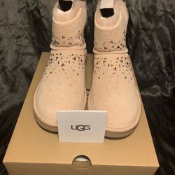 UGG Womens Classic Galaxy Bling Mini Boot Pink Blush Size9 Authentic