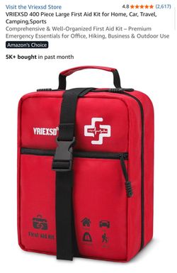 VRIEXSD 400 Piece Large First Aid Kit for Home, Car, Travel, Camping, Sports Comprehensive & Well-Organized First Aid Kit - Premium Emergency Essentia