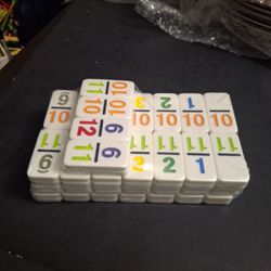 Colorful Number Dot Dominoes, Mexican Train Domino Game Double Twelve Domino Set 91 Tiles 2-9 Players