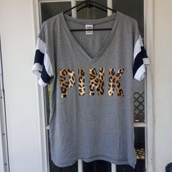 Victoria's Secret Womens Shirt Sz Small Leopard T-shirt 