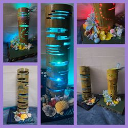 Bamboo table lamps LED Lights