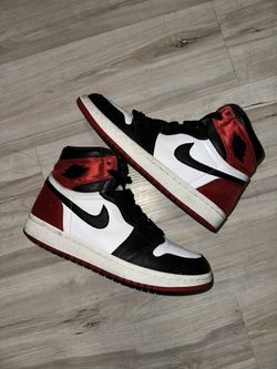 Jordan 1 High Satin Black Toe Size 8W / 6.5Y
