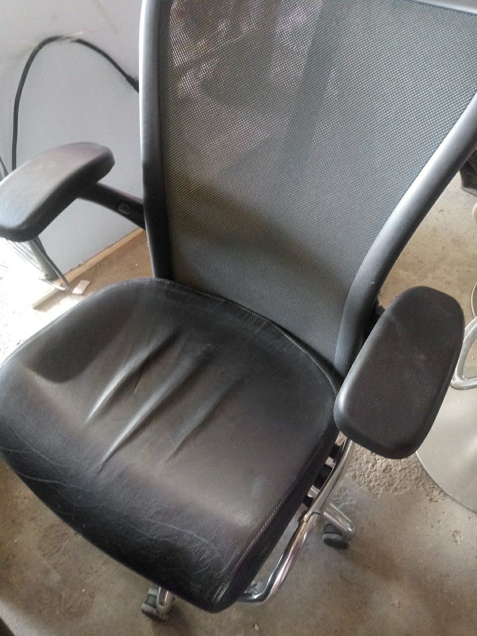 Black seat leather Chair for desk