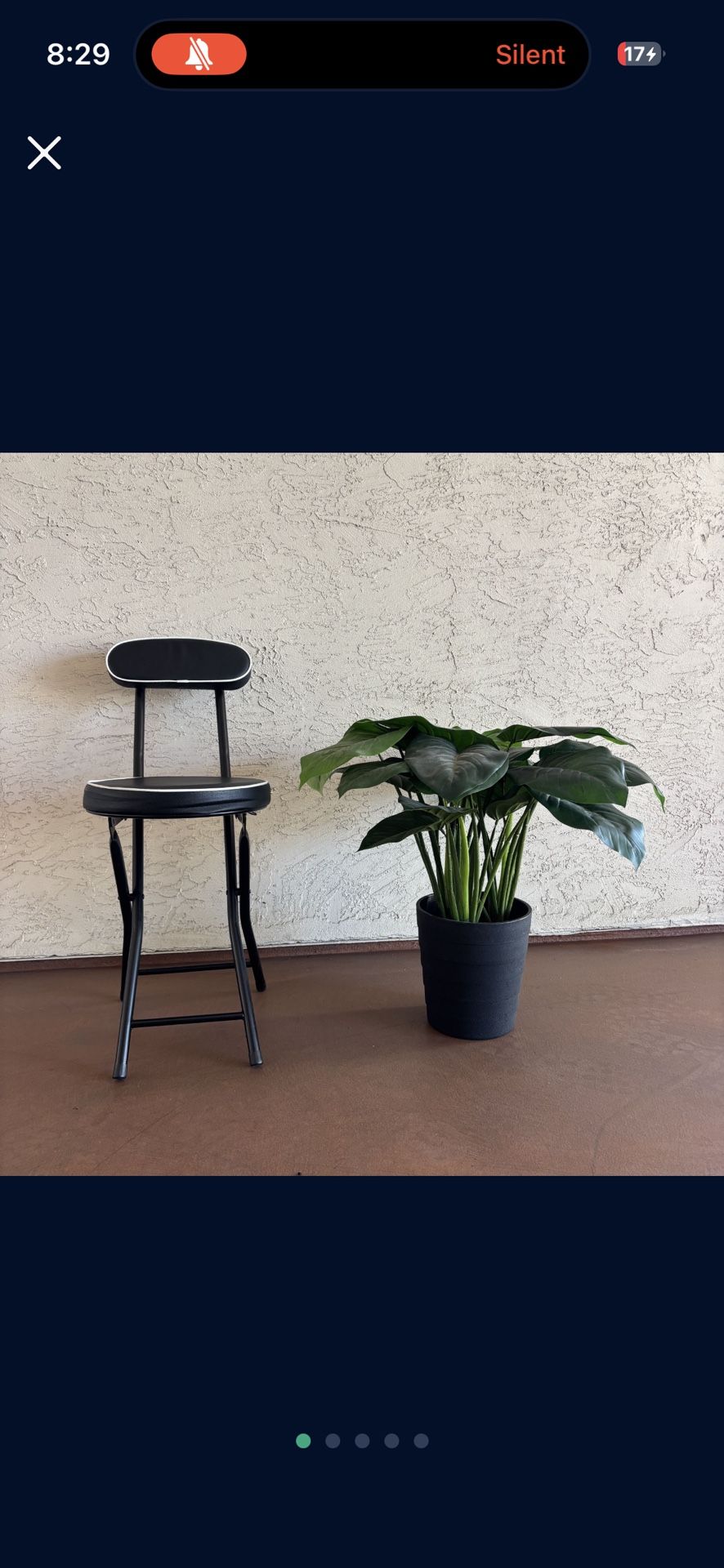 One Heavy Artificial Fake Faux Alocasia Plant