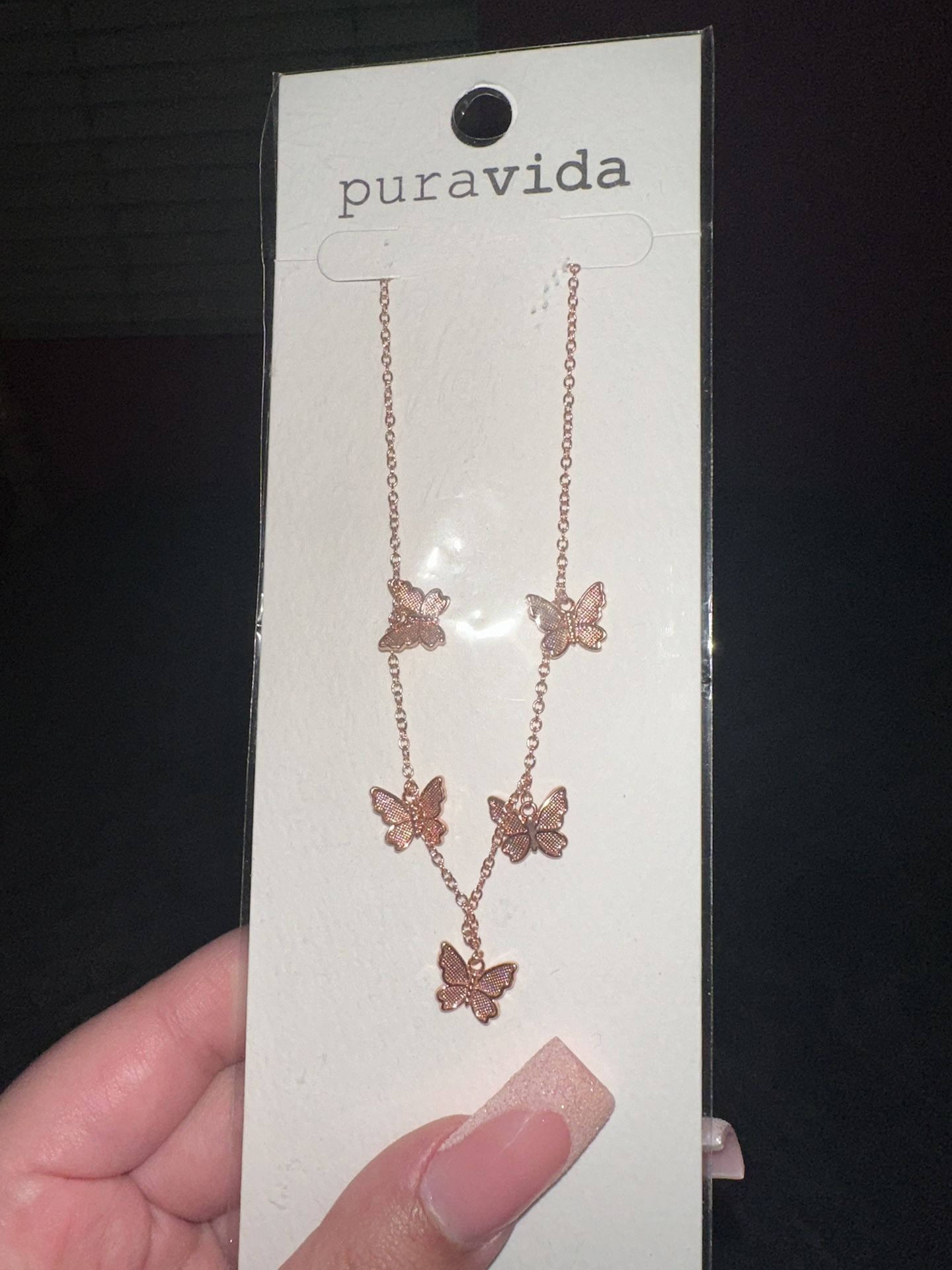 Rose Gold Butterfly Necklace
