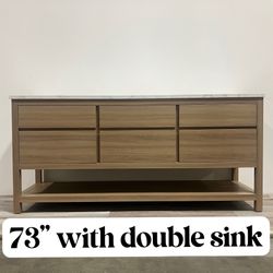 73'' Bathroom Vanity Stone Countertop (Open-box)