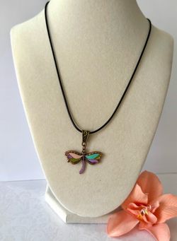 Colorful Dragonfly Necklace