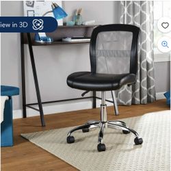 Mainstays Mid-Back, Vinyl Mesh Task Office Chair, Black and Gray