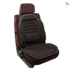 Gray Seat Cushion with Lumbar Support (Breathable & Durable). Set of 2