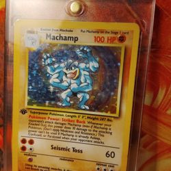 1st Edition Pokemon Machamp Holo 