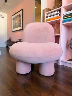Urban Outfitters Pink Velvet Bubble Accent Chair