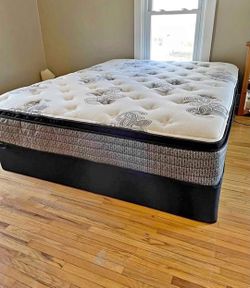 Moving Out Sale!!! Queen Mattress With Box Spring For Sale With Free Delivery