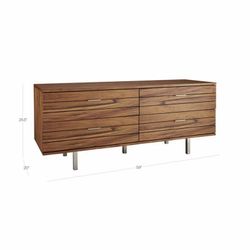 CB2 Linear Low 4-Drawer Wood Dresser