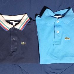 Set of Boys sz 6 Lacoste polo shirts