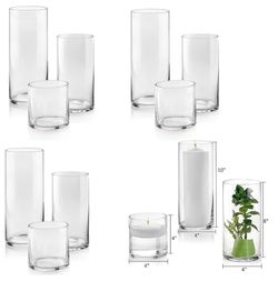 Beautiful Centerpiece -Glass Cylinder Vases