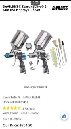 Spray Gun Set Starting Line By De Vilbiss