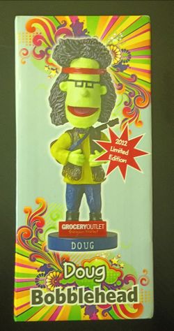 2012 Grocery Outlet "Doug" limited edition bobblehead w/ original box and styrofoam