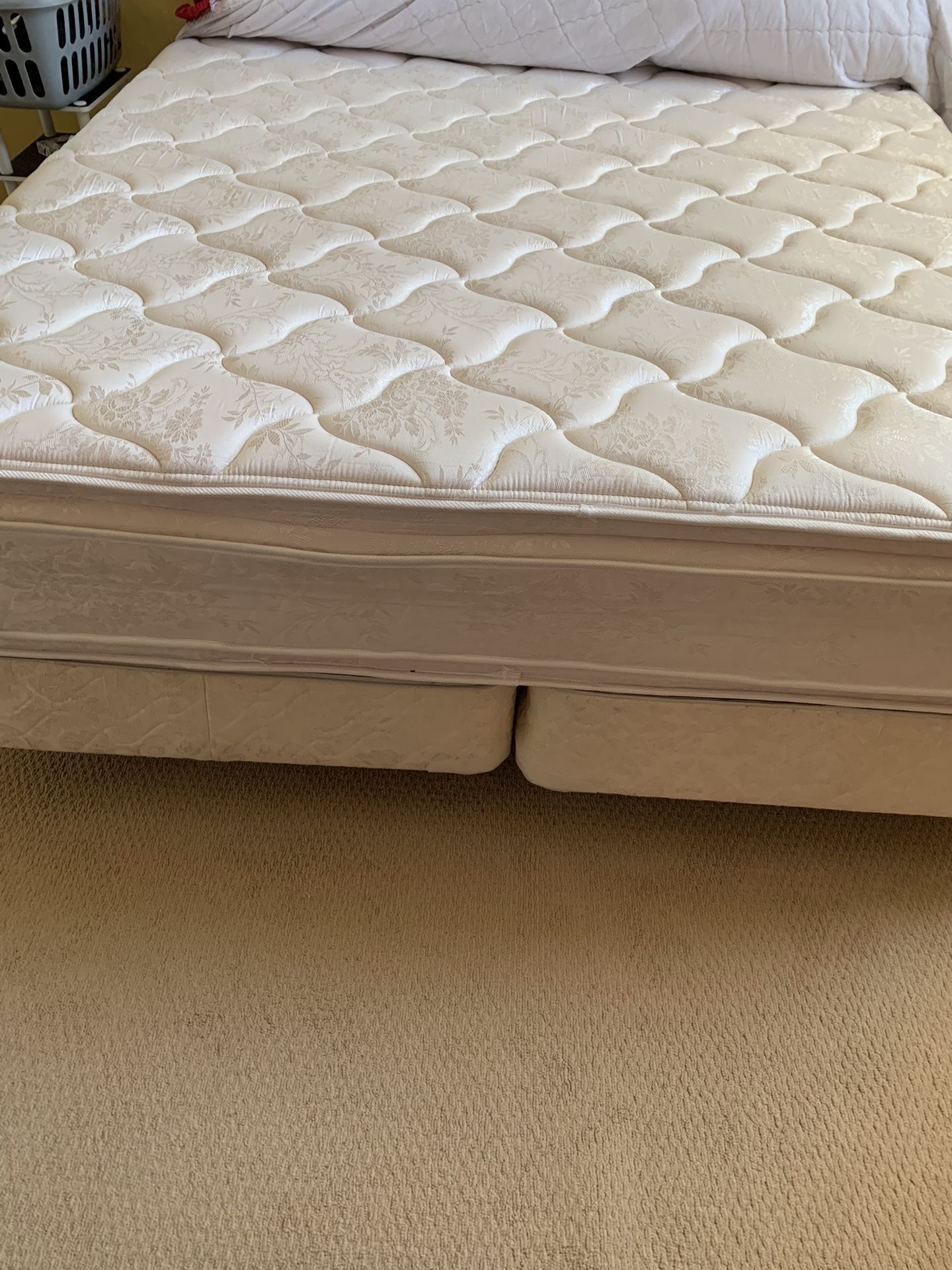 King Size Mattress, Box Spring with Frame.