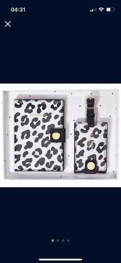 Passport Case & Luggage Tag Set, Leopard