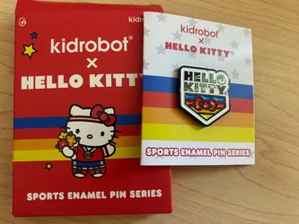 Kid robot hello Kitty sports enamel mystery pin New