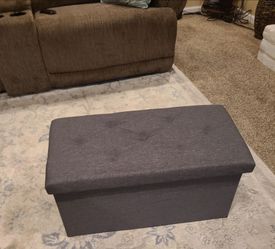 Grey storage bench