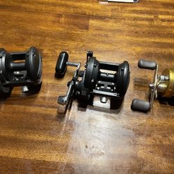 Shimano Fishing Reels: 2x TLD Star 15/30S, 1x Cardiff 200