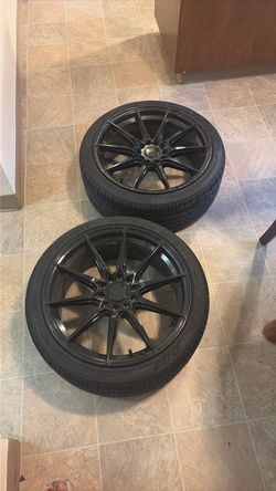 Gloss Black Aftermarket Wheels with Tires