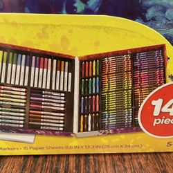 New! Crayola Inspiration Art Case Coloring Set (140 pieces)! Crayons, Markers, Colored Pencils! Nice Gift!
