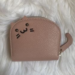 Fabulously cute pink cat/kitty zipper women’s wallet