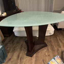 Perimium glass dining table with four chairs
