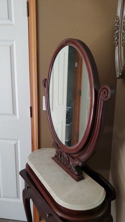 Antique mirror marble base vanity top***still Available
