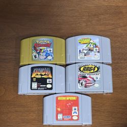 Nintendo 64 N64 Video Games Pokemon, Mischief Makers, Doom, Etc.