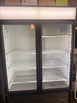 True Two-Door Commercial Glass Door Refrigerator