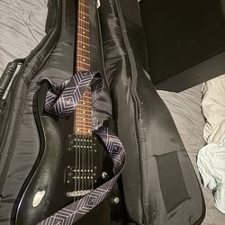 Schecter Omen-6 Electric Guitar + Fender Mustang LT50 Amp Combo