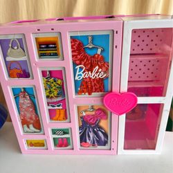Barbie Case Includes Some Accessories And Two Dolls