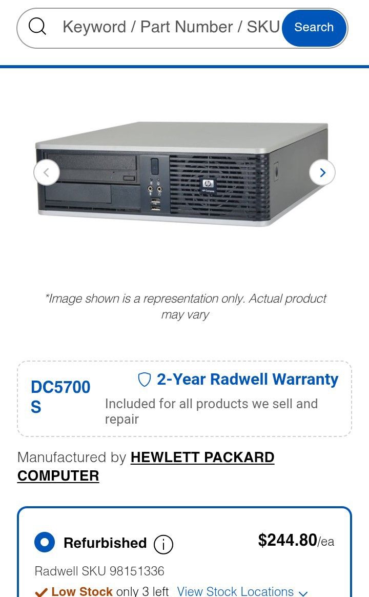 DC5700S Hewlett Packard Computer Monitor