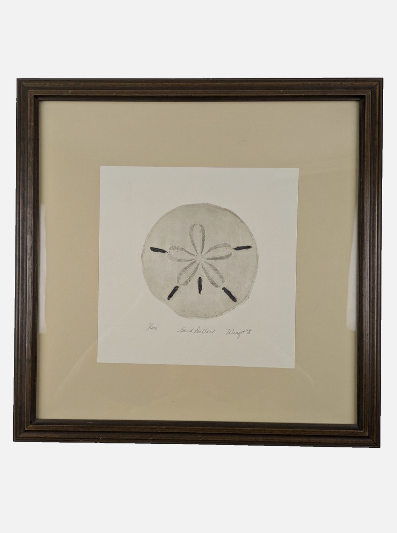 Winget "Sand Dollar" 1978 Limited Edition Etching Print #11/400