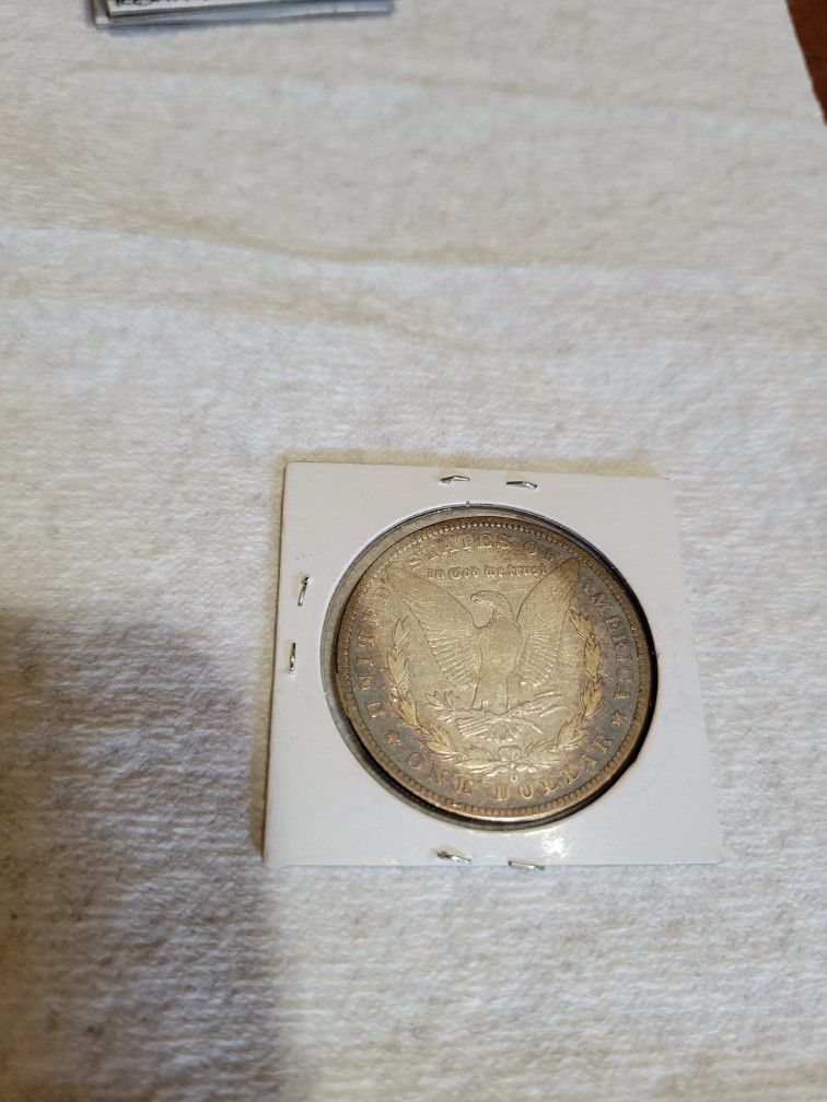 1892-O Morgan Silver Dollar With Toning 