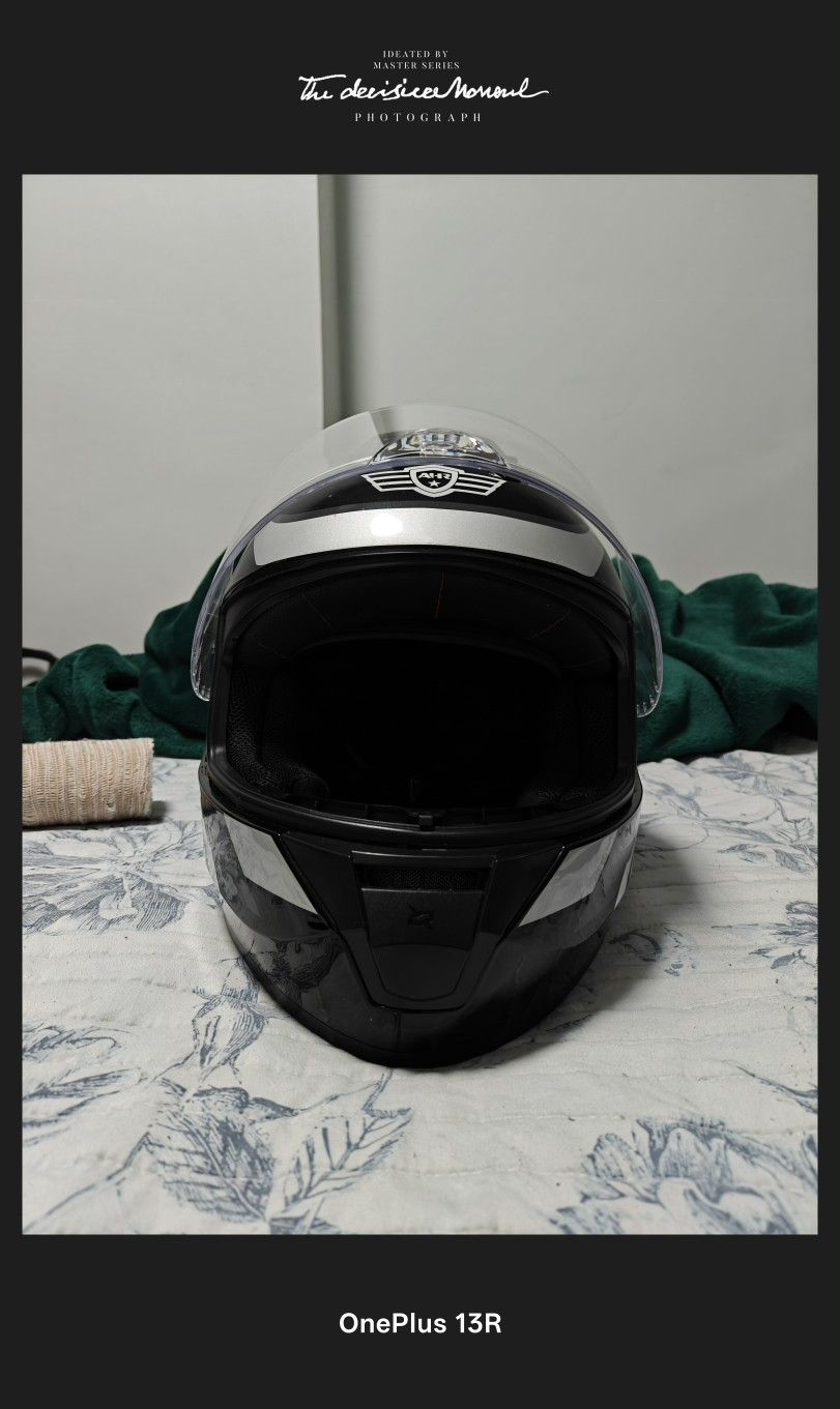 Grey And Black Motorcycle Helmet