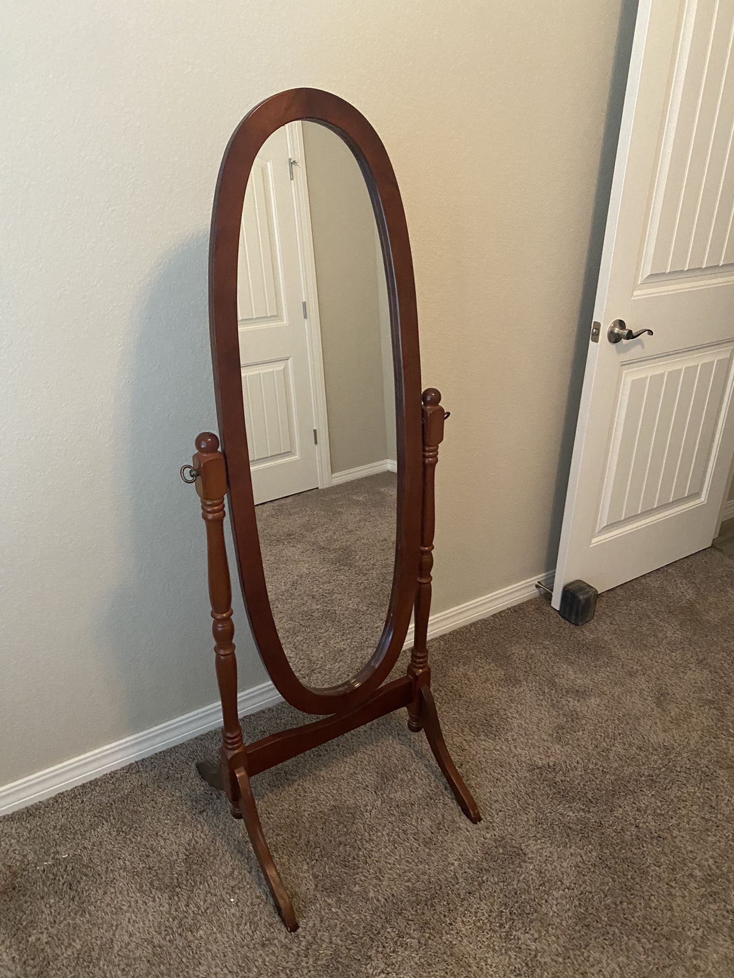 Wooden Standing Mirror